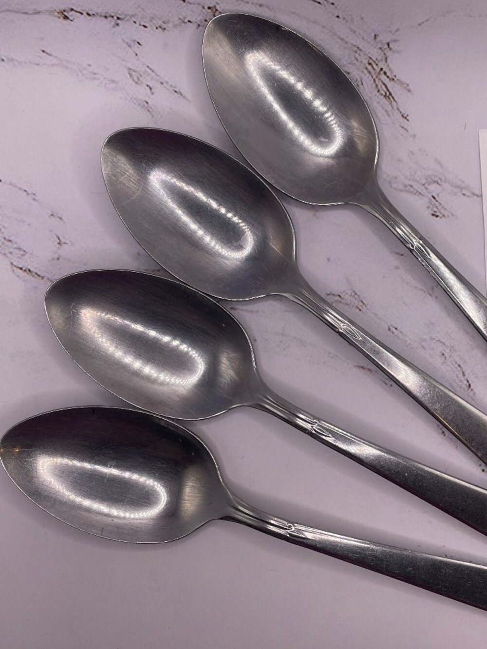 Oneida Accent Stainless Place Soup Spoons Set of 4 Replacement Oneidacraft